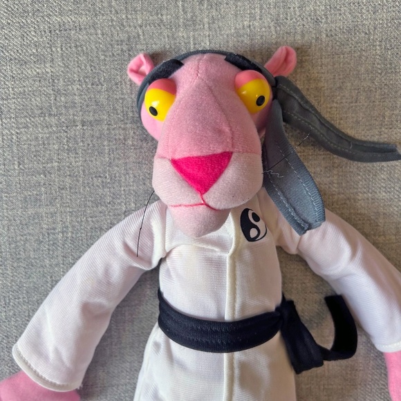 Vintage 1964-2005 Nanco Pink Panther in Karate Outfit Plush 18" - Picture 2 of 11